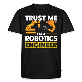 Technology Robotics Robotics Engineer Gift - Men's Premium Organic T-Shirt - black - Front - Nico (187cm)