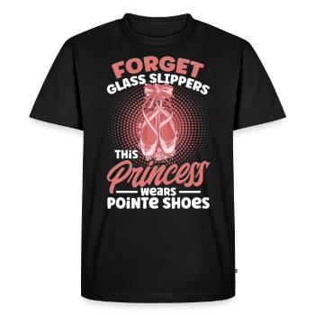 Ballerine Ballet Fille Ballet Danseuse - T-shirt Premium bio Homme - noir - Devant - Nico (187cm)