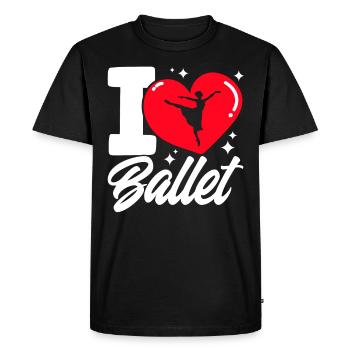 Danseuse de ballet Ballet Danse Ballet Filles - T-shirt Premium bio Homme - noir - Devant - Nico (187cm)