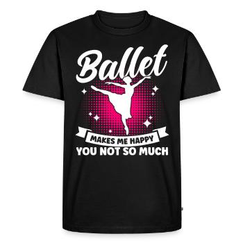 Ballerine Ballet Dancer Ballet Girls - T-shirt Premium bio Homme - noir - Devant - Nico (187cm)