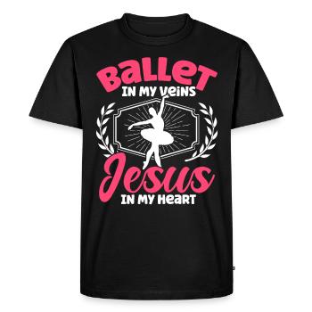 Ballet Danse Ballet Danse Ballerine Cadeau - T-shirt Premium bio Homme - noir - Devant - Nico (187cm)