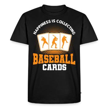 Collection de cartes de sport Cadeau de carte de baseball - T-shirt Premium bio Homme - noir - Devant - Nico (187cm)