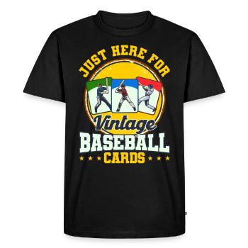 Collector of Baseball Card Collector Gift - Men's Premium Organic T-Shirt - black - Front - Nico (187cm)