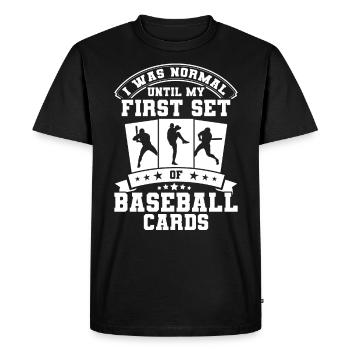 Collection de cartes de sport Cadeau de carte de baseball - T-shirt Premium bio Homme - noir - Devant - Nico (187cm)