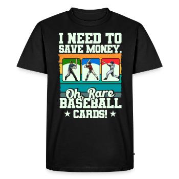 Carte de baseball Cadeau de collectionneur de cartes de baseball - T-shirt Premium bio Homme - noir - Devant - Nico (187cm)