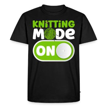 Yarn Knitting Knitting Knitting Lovers Gift - Men's Premium Organic T-Shirt - black - Front - Nico (187cm)