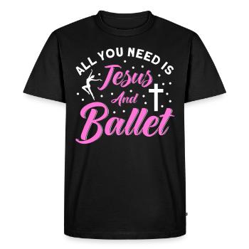 Ballerine Ballet Dancer Ballet Girls - T-shirt Premium bio Homme - noir - Devant - Nico (187cm)