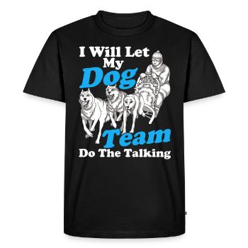 Traîneau à chiens Traîneau à chiens Traîneau à chiens - T-shirt Premium bio Homme - noir - Devant - Nico (187cm)