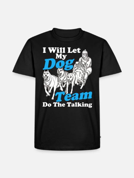 Dog sledding Sledding Dog sledding - Men's Premium Organic T-Shirt - black