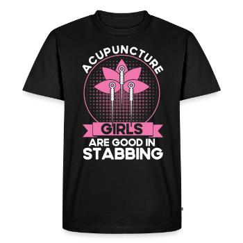 Médecine chinoise Acupuncture Acupuncteur - T-shirt Premium bio Homme - noir - Devant - Nico (187cm)