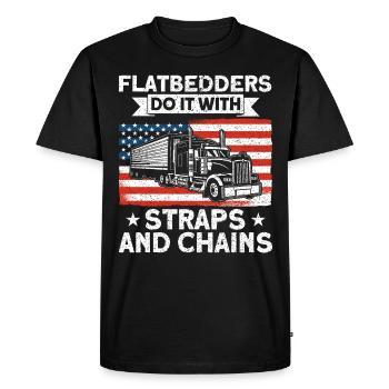 Semi-remorque Trucker Trucker Truck driver cadeau - T-shirt Premium bio Homme - noir - Devant - Nico (187cm)