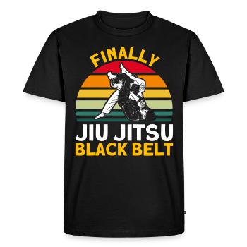 Ground Combat Jiu Jitsu Martial Arts Gift - Men's Premium Organic T-Shirt - black - Front - Nico (187cm)