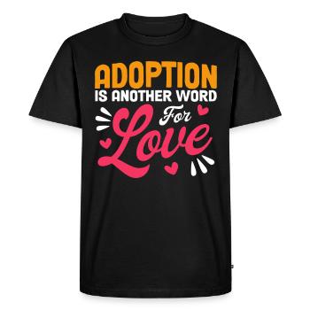 Parents adoptifs Adoption d’enfants Parents d’accueil - T-shirt Premium bio Homme - noir - Devant - Nico (187cm)
