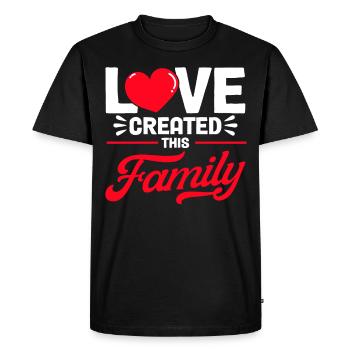 Adoption d’enfants Parents d’accueil Adoption - T-shirt Premium bio Homme - noir - Devant - Nico (187cm)