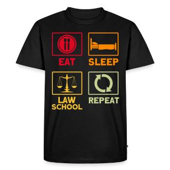 Faculté de droit Avocat Avocat en droit - T-shirt Premium bio Homme - noir - Devant - Nico (187cm)