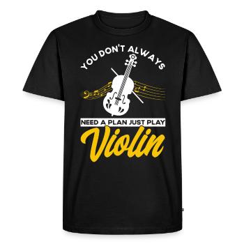 Violoniste Violoniste Violoniste Cadeau - T-shirt Premium bio Homme - noir - Devant - Nico (187cm)