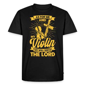 Violin lover Violinist Orchestra violinist - Men's Premium Organic T-Shirt - black - Front - Nico (187cm)