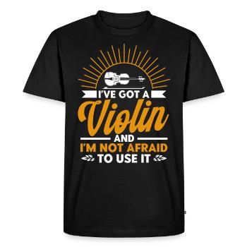 Violoniste d’orchestre Amateur de violon Cadeau de violon - T-shirt Premium bio Homme - noir - Devant - Nico (187cm)