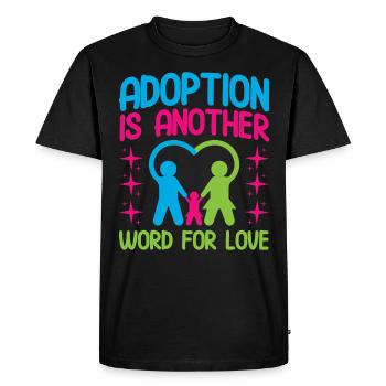 Parents adoptifs Adoption d’enfants Parents nourriciers - T-shirt Premium bio Homme - noir - Devant - Nico (187cm)