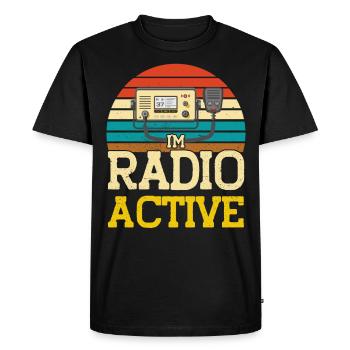 Diffusion en code Morse radioamateur radio amateur Gehe - T-shirt Premium bio Homme - noir - Devant - Nico (187cm)