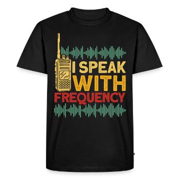 Diffusion en code Morse radioamateur radio amateur Gehe - T-shirt Premium bio Homme - noir - Devant - Nico (187cm)
