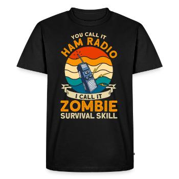 Amateur Radio Amateurs Cadeau Radioamateur - T-shirt Premium bio Homme - noir - Devant - Nico (187cm)