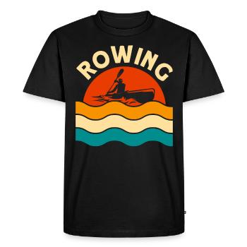 Team Rowing Rowers Rowing Gift - Men's Premium Organic T-Shirt - black - Front - Nico (187cm)