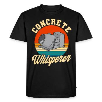 Concrete mixer reinforced concrete builder construction worker gift - Men's Premium Organic T-Shirt - black - Front - Nico (187cm)