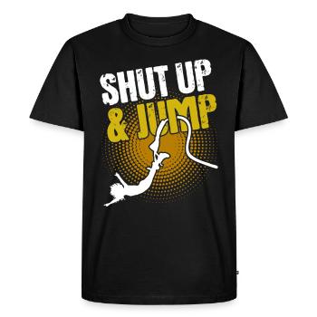 Bungee Sprung Bungee Springen Bungy Jumping - Men's Premium Organic T-Shirt - black - Front - Nico (187cm)