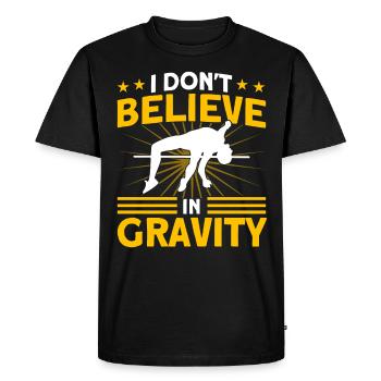Pole Vault Athletics Jumping Gift - Men's Premium Organic T-Shirt - black - Front - Nico (187cm)