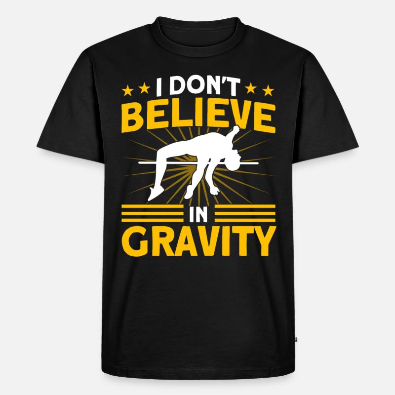 Stabhochsprung Leichtathletik Springen Geschenk - Männer Premium Bio T-Shirt - Schwarz