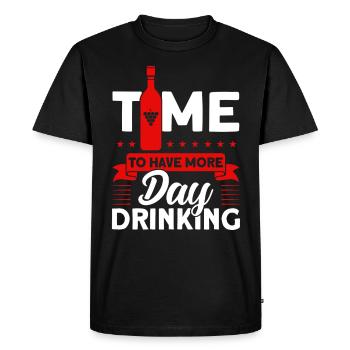 Cadeau de fête de la fête de la fête des verres à vin - T-shirt Premium bio Homme - noir - Devant - Nico (187cm)