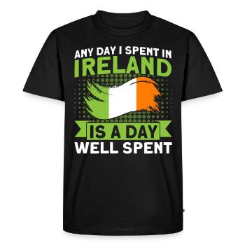 Irish roots Irish flag Irish gift - Men's Premium Organic T-Shirt - black - Front - Nico (187cm)