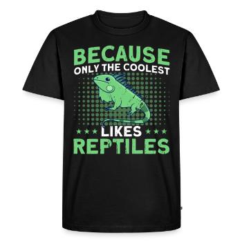 Lézards Reptile Reptile Lovers Cadeau - T-shirt Premium bio Homme - noir - Devant - Nico (187cm)