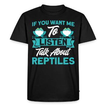 Snake Reptile Lovers Reptile Cadeau - T-shirt Premium bio Homme - noir - Devant - Nico (187cm)