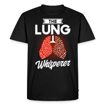 Thérapeute respiratoire agréé Respirotär Th - T-shirt Premium bio Homme - noir - Devant - Nico (187cm)