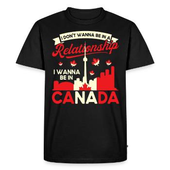 Fêtes du Canada Racines canadiennes - T-shirt Premium bio Homme - noir - Devant - Nico (187cm)