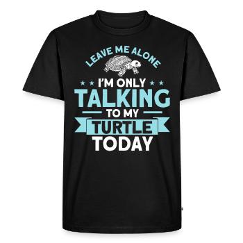 Sea turtle Turtle turtles Liebhab - Men's Premium Organic T-Shirt - black - Front - Nico (187cm)