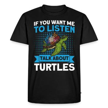 Sea turtle Sea turtles Turtles - Men's Premium Organic T-Shirt - black - Front - Nico (187cm)