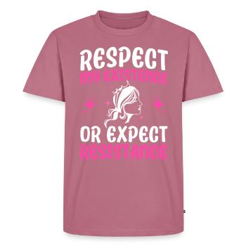 Rechte der Frauen Ermächtigung Feministisch Gesche - Männer Premium Bio T-Shirt - Mauve - Vorne - Nico (187cm)