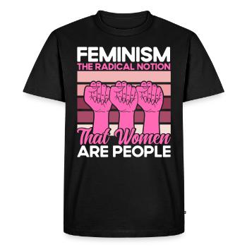 Autonomisation de l’égalité des sexes F - T-shirt Premium bio Homme - noir - Devant - Nico (187cm)