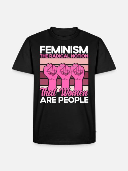 Empowerment of gender equality F - Men's Premium Organic T-Shirt - black