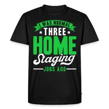 Meuble Maison Présentation Maison Designer d’intérieur - T-shirt Premium bio Homme - noir - Devant - Nico (187cm)