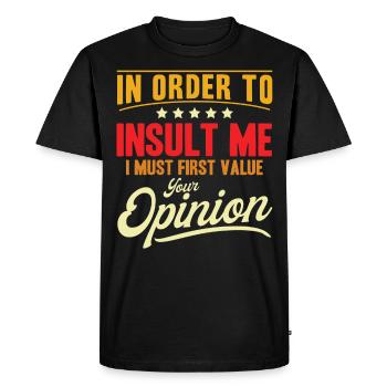 Sarcasme Ironie Cadeau sarcastique - T-shirt Premium bio Homme - noir - Devant - Nico (187cm)