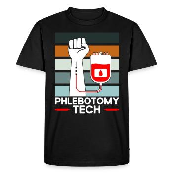 Phlebotomy Blood Sample Phlebotomist Tech Gift - Men's Premium Organic T-Shirt - black - Front - Nico (187cm)