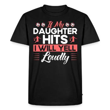 Football Mother Sports Fan Cadeau - T-shirt Premium bio Homme - noir - Devant - Nico (187cm)
