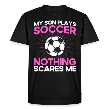 Cadeau de football de fan de sport de mère - T-shirt Premium bio Homme - noir - Devant - Nico (187cm)