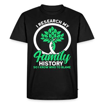 Family History Genealogist Family Tree Geschen - Men's Premium Organic T-Shirt - black - Front - Nico (187cm)