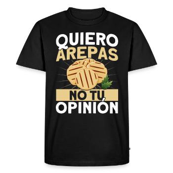 Arepas gourmands Arepa Gesche colombien - T-shirt Premium bio Homme - noir - Devant - Nico (187cm)