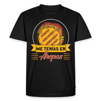 Gourmands vénézuéliens Arepa Gesche - T-shirt Premium bio Homme - noir - Devant - Nico (187cm)